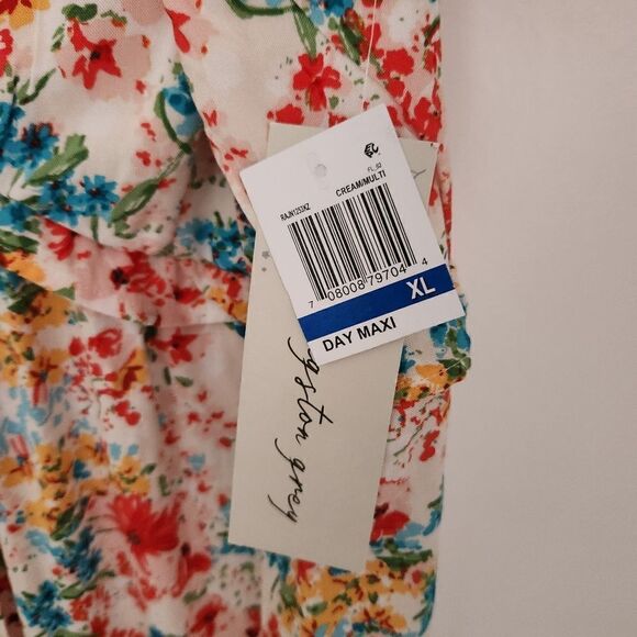 Kingston Grey Womens Juniors Floral Print Maxi Dress Size XL - Picture 8 of 10